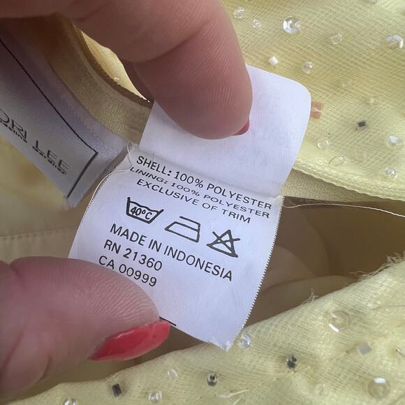 Mori Lee Y2K Butterfly Bead Embellish Yellow Poof quinceañera Prom Ball Gown 3/4 - Picture 15 of 15